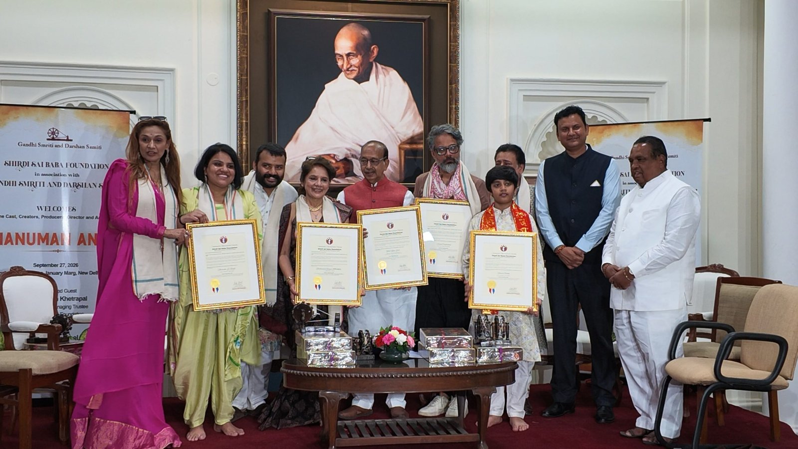 गांधी स्मृति भवन में भक्ति और संस्कृति का संगम, आशिम खेत्रपाल ने ‘हनुमान अंश’ की टीम को ‘साइटेशन ऑफ ऑनर’ से किया सम्मानित